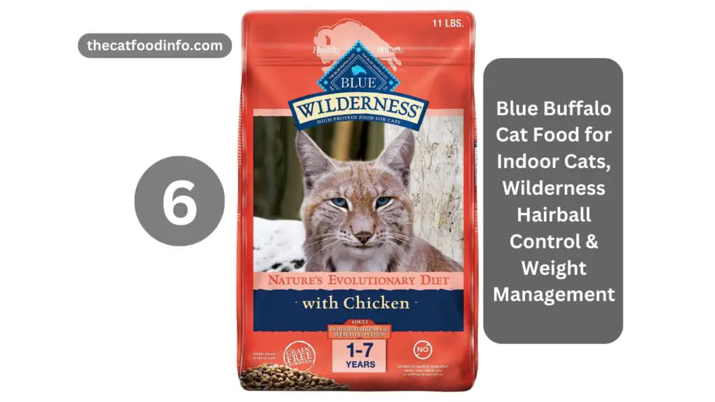 Blue Buffalo Cat Food for Indoor Cats, Wilderness Hairball Control & Weight Management