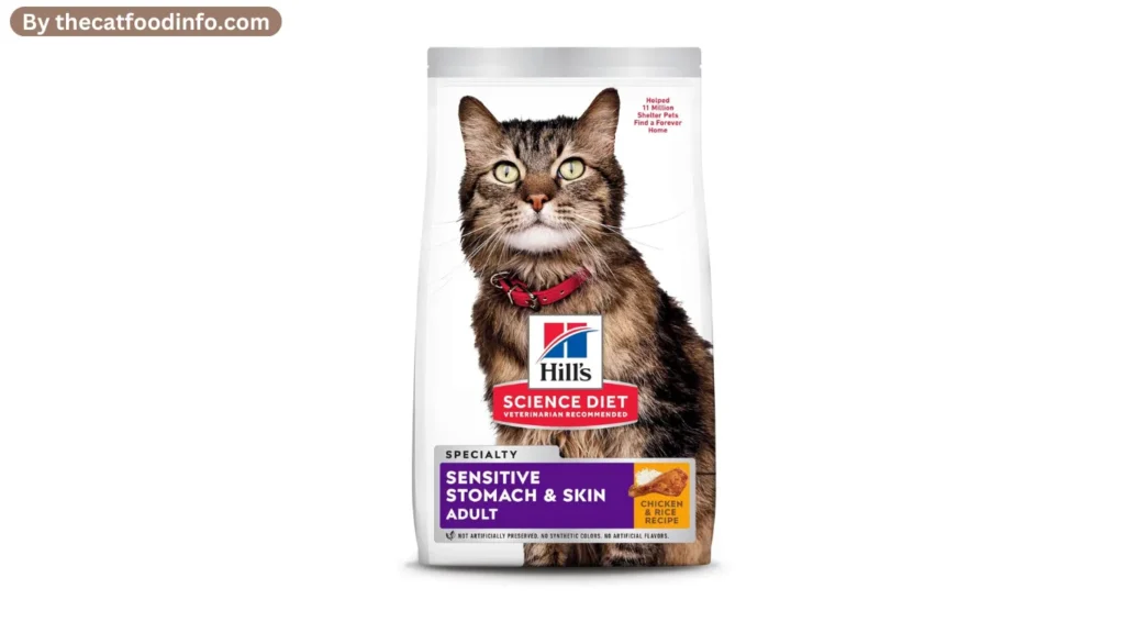 Hill's Science Diet Dry Cat Food, Adult, Sensitive Stomach & Skin, Chicken & Rice Recipe